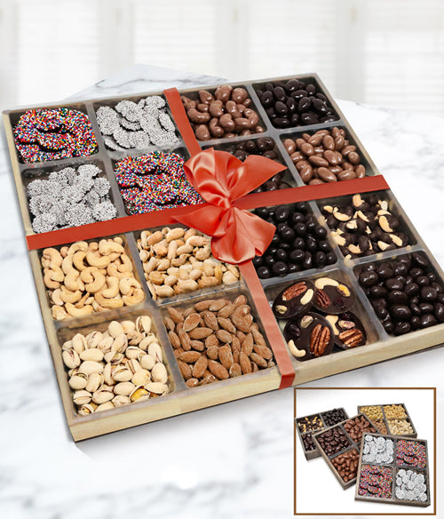 Supreme Belgian Chocolate, Nut and Snacks - Set of 4 Trays - Chocolate Covered Company®