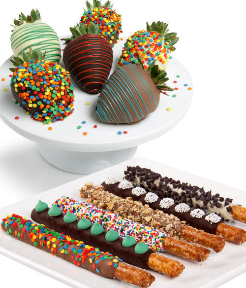 Birthday Chocolate Strawberries & Ultimate Pretzels - Chocolate Covered Company®