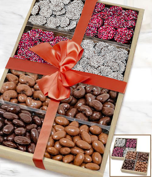 Loving Belgian Chocolate Covered Nut & Nonpareils Gift Tray Set - Chocolate Covered Company®