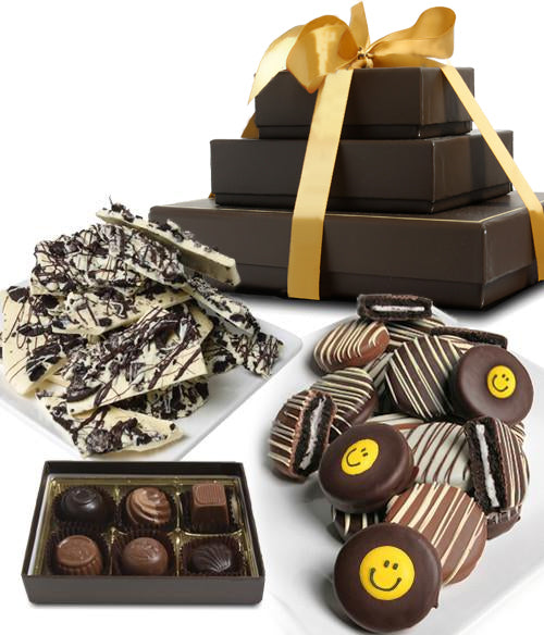 SMILE BELGIAN CHOCOLATE Gourmet Gift Tower (ARTISAN EDITION) - Chocolate Covered Company®