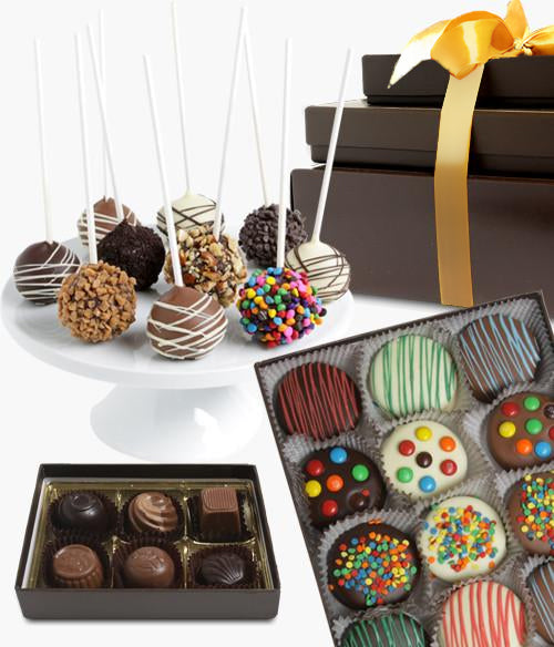 Spectacular Celebration Belgian Chocolate Covered Gift Tower - Chocolate Covered Company®