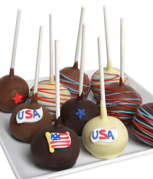 Patriotic Chocolate Dipped Cake Pops - Chocolate Covered Company®