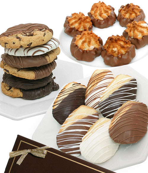 Gourmet Dipped Bakery Cookie Trio - 18pc - Chocolate Covered Company®
