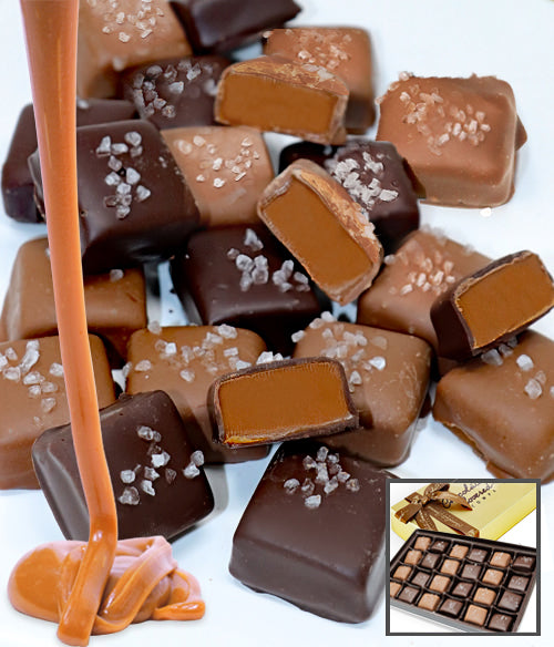 Belgian Chocolate Covered Sea Salt Caramels Gift - 24pc - Chocolate Covered Company®