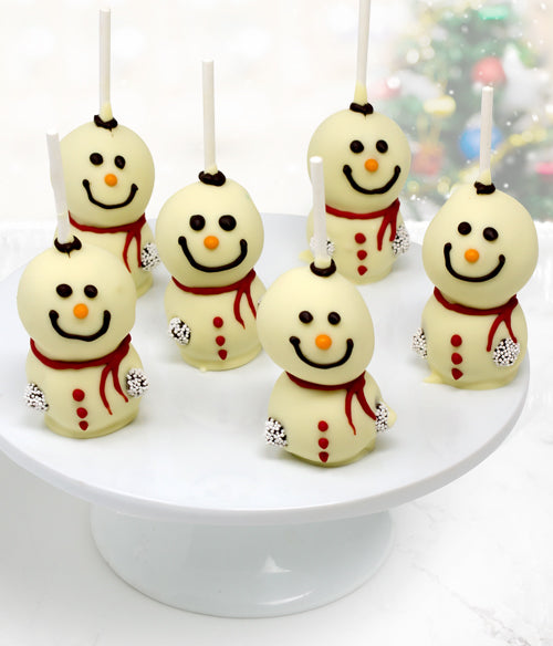 Snowman Belgian Chocolate Dipped Cakepops - 6pc - Chocolate Covered Company®