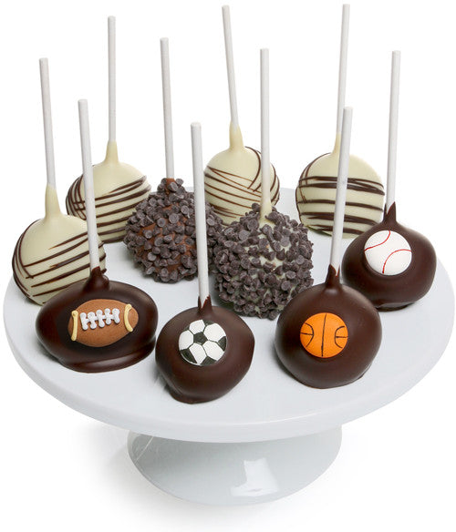 Sports Chocolate Dipped Cake Pops - 10pc - Chocolate Covered Company®