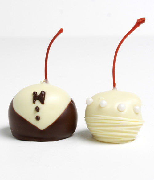 Wedding Belgian Chocolate-Dipped Cherries Gift - 12pc - Chocolate Covered Company®