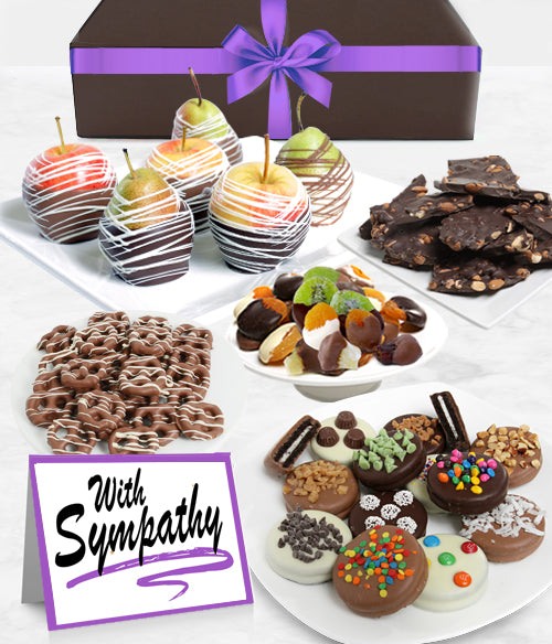 WITH SYMPATHY - Grand Belgian Chocolate Covered Fruit Gift Box - Chocolate Covered Company®