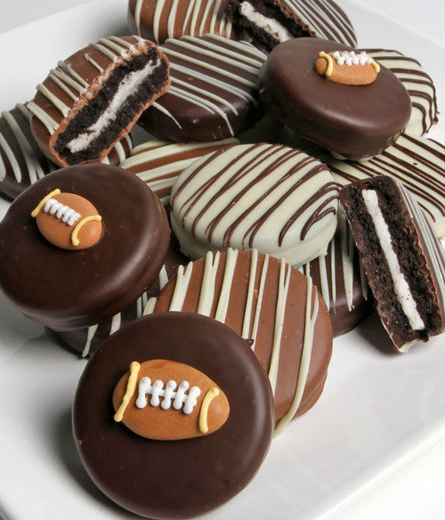 Football Belgian Chocolate-Dipped Oreo® Cookies Gift - 12pc - Chocolate Covered Company®