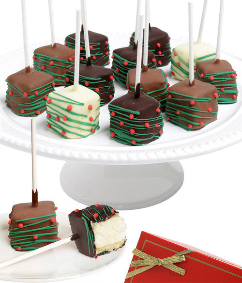 Holiday Chocolate Dipped Cheesecake Pops - 10pc - Chocolate Covered Company®