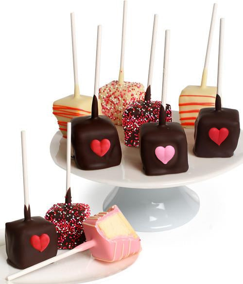 Valentine's Day Chocolate Dipped Cheesecake Pops - 10pc - Chocolate Covered Company®