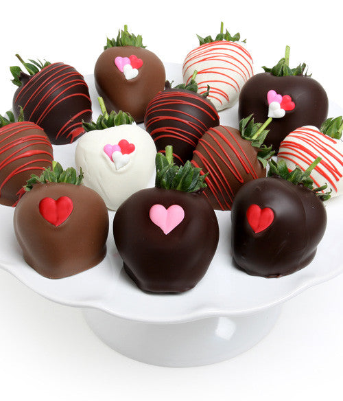 Love Hearts Decorated - Belgian Chocolate Covered Strawberries - Chocolate Covered Company®